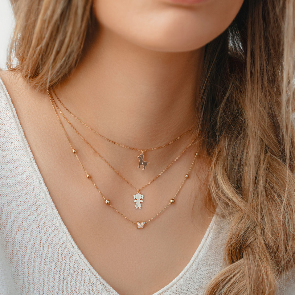 Náhrdelník s diamantom Puppy