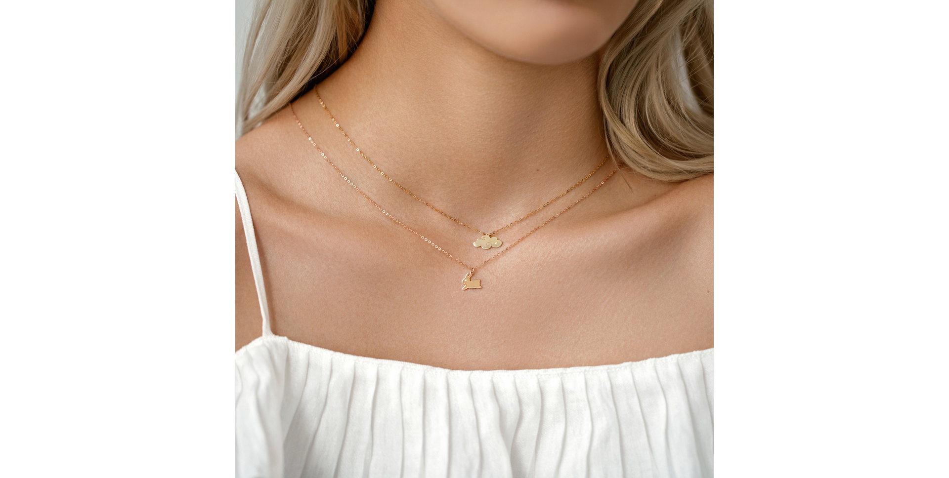 Náhrdelník s diamantom Bunny