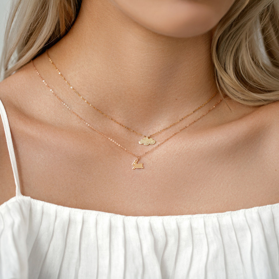 Náhrdelník s diamantom Bunny