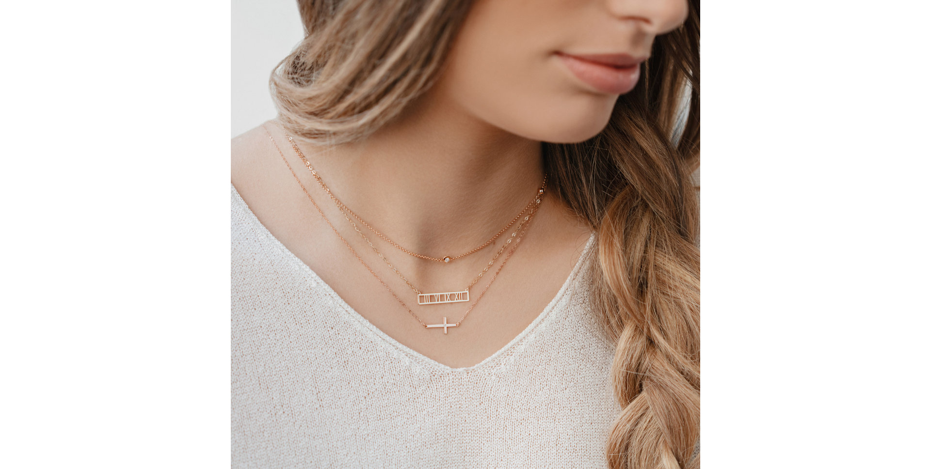 Náhrdelník s diamantom Little Cross