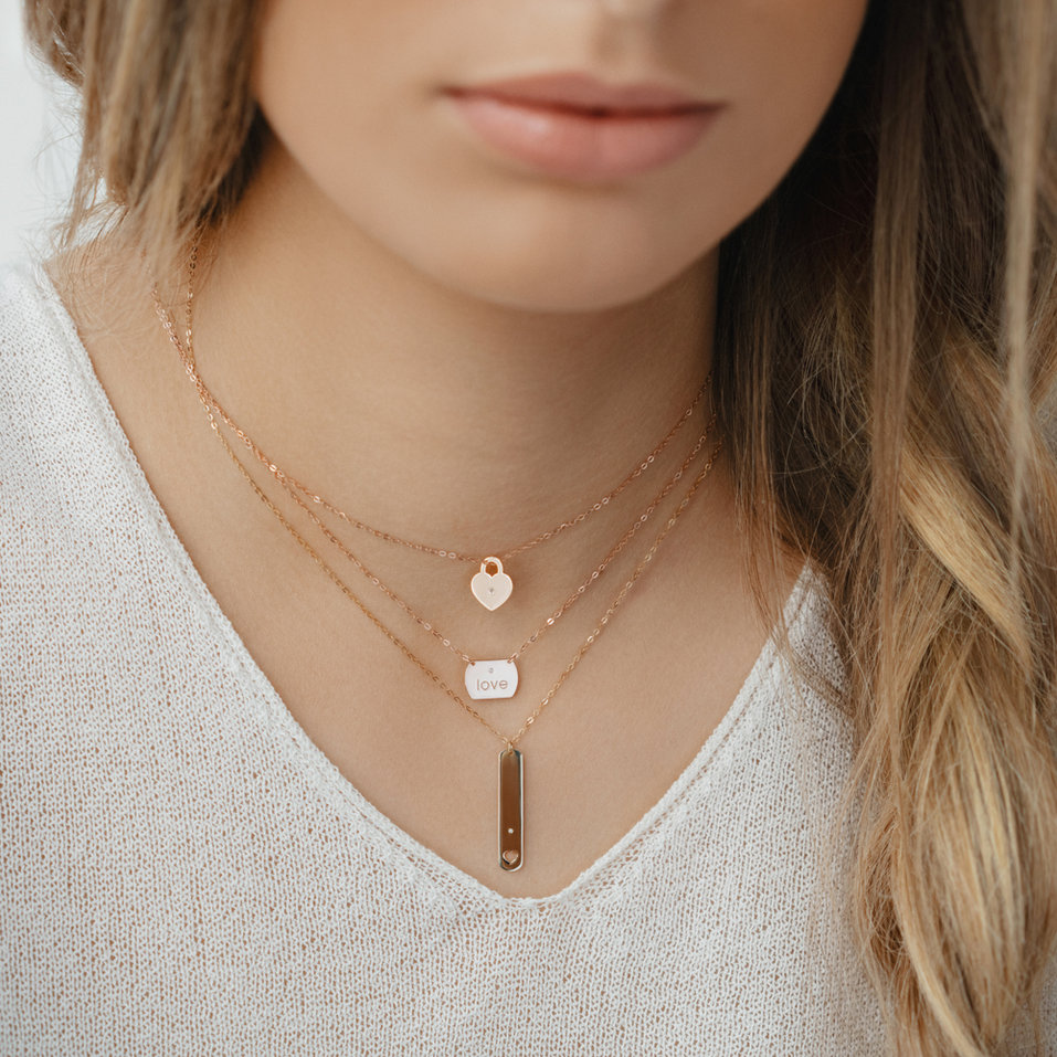 Náhrdelník s diamantom Love Lock