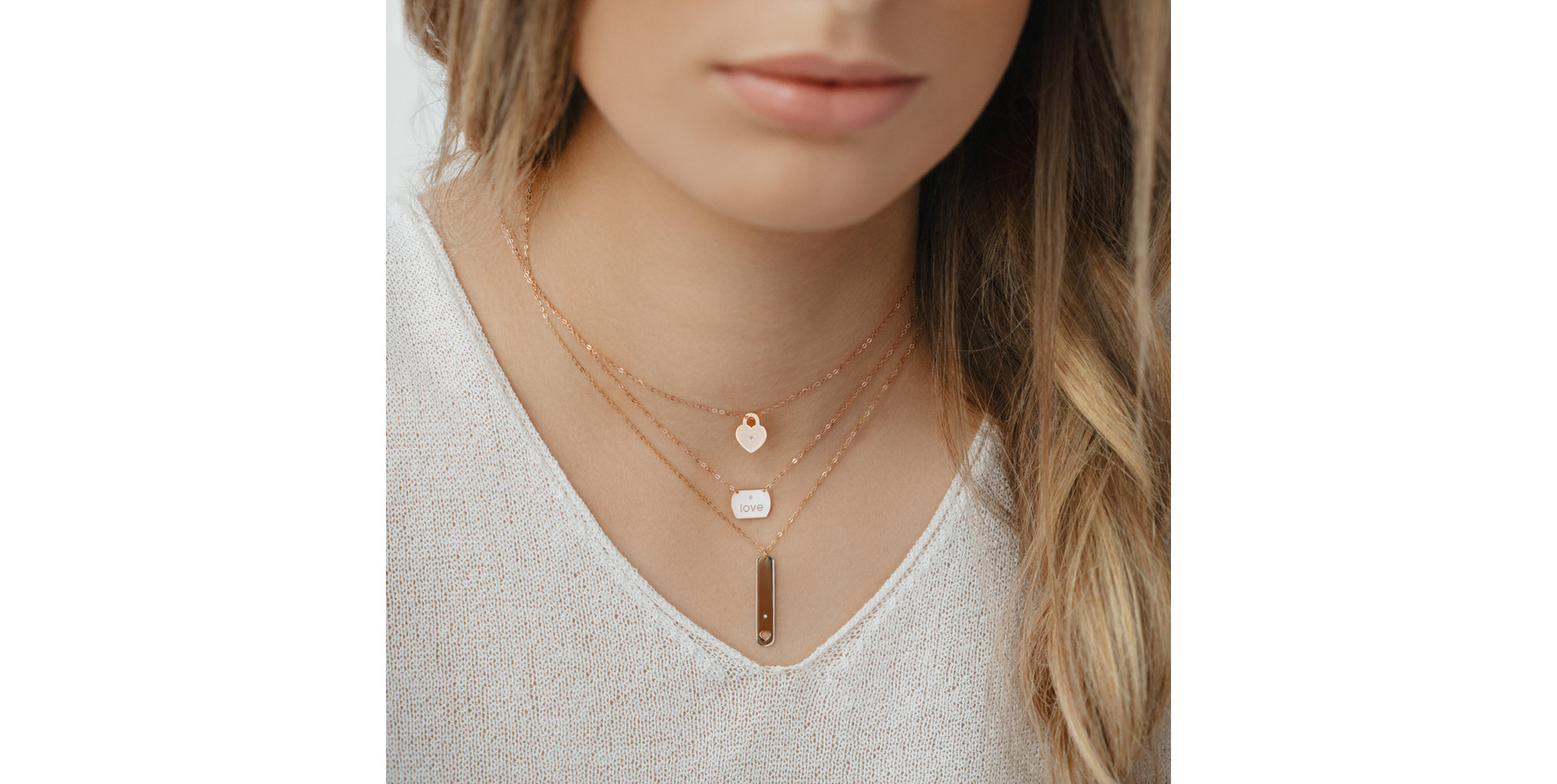 Náhrdelník s diamantom Love Lock