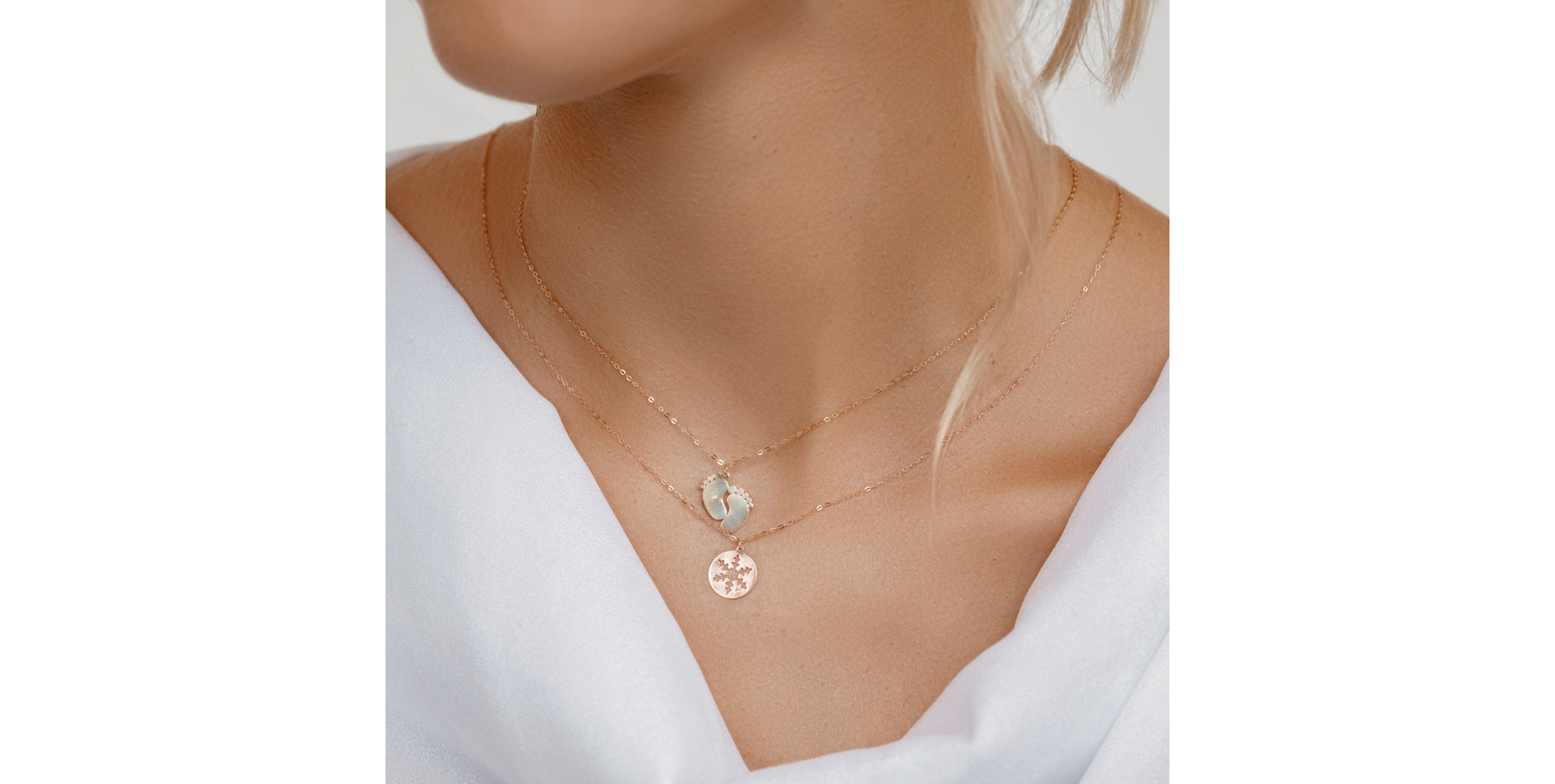 Náhrdelník s diamantom Diamond Snowflake