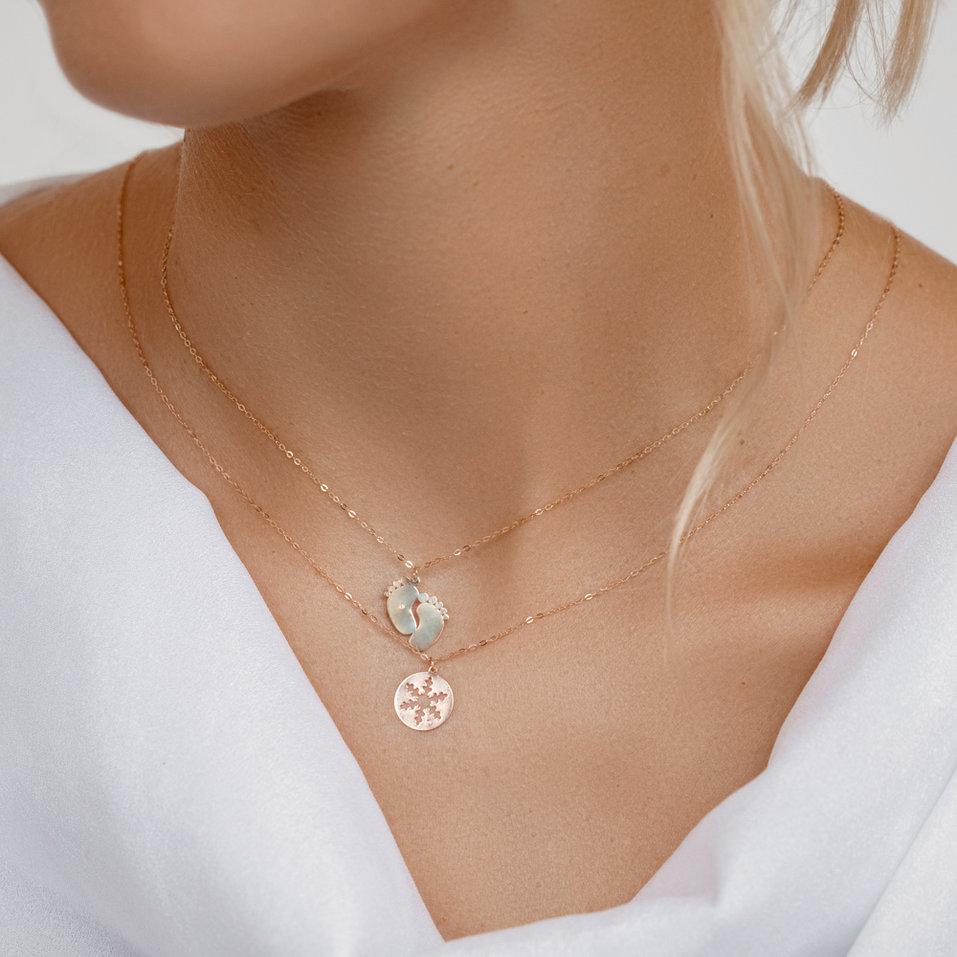 Náhrdelník s diamantom Diamond Snowflake