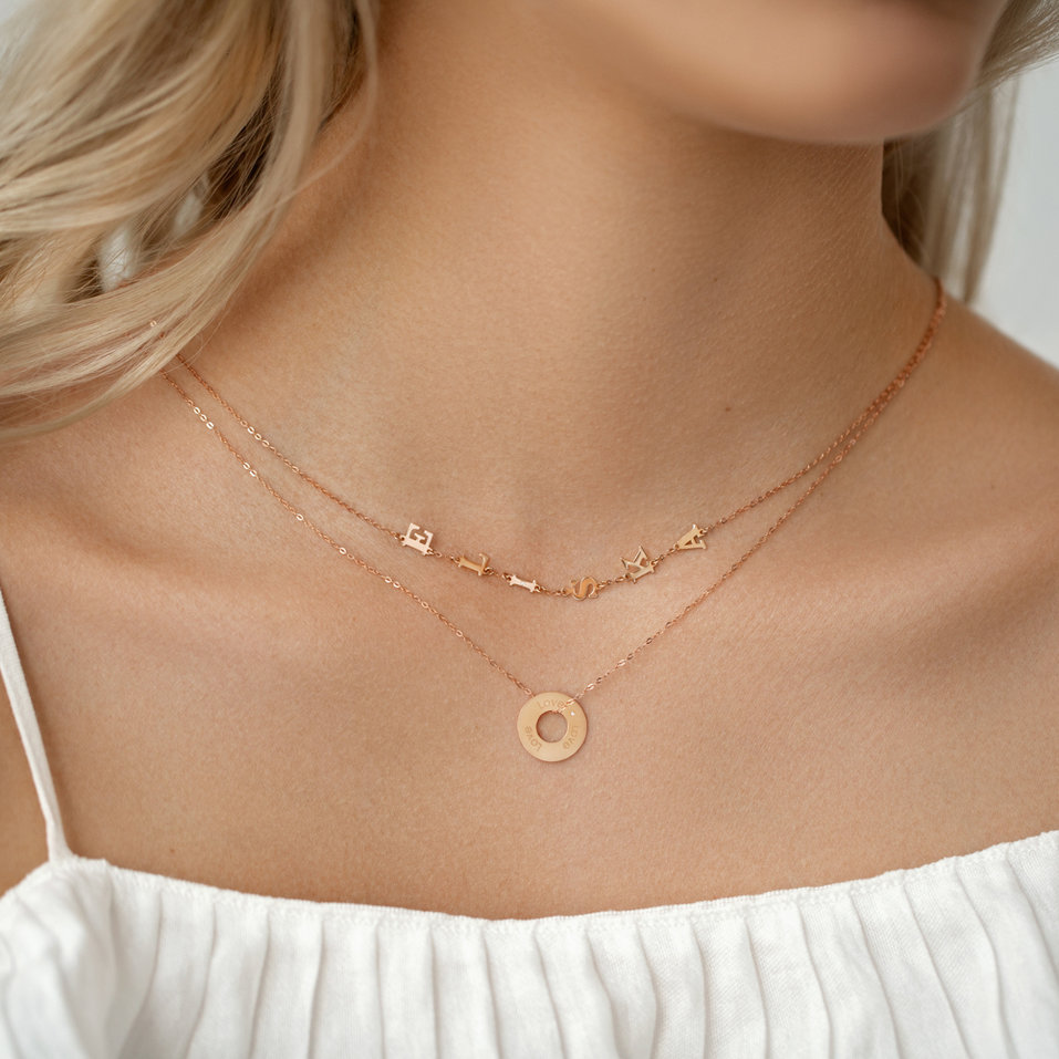 Náhrdelník s diamantom Love Circle