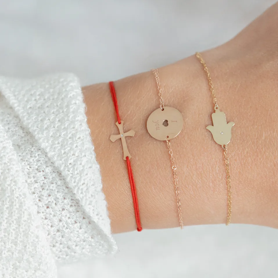 Diamantový náramok so šnúrkou Faith