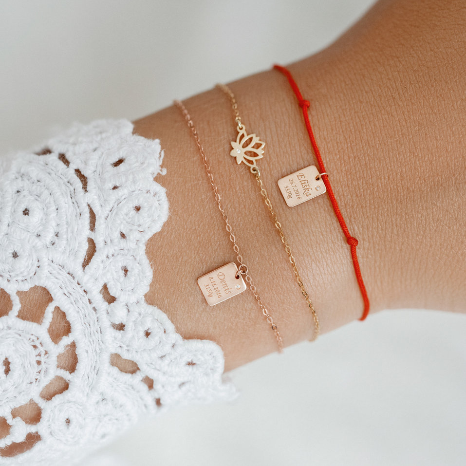 Náramok s diamantom Little Lotus