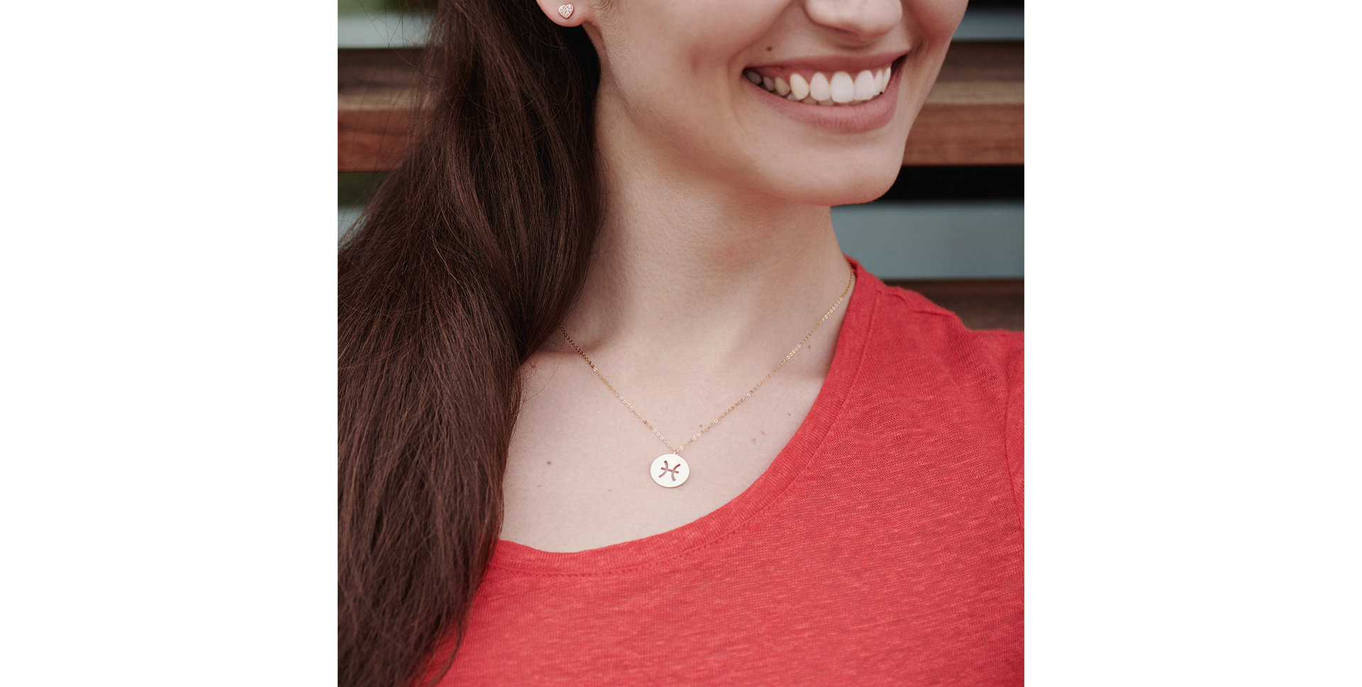 Náhrdelník s diamantom Pisces