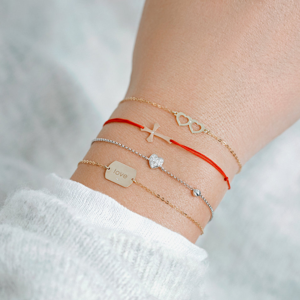 Diamantový náramok so šnúrkou Faith