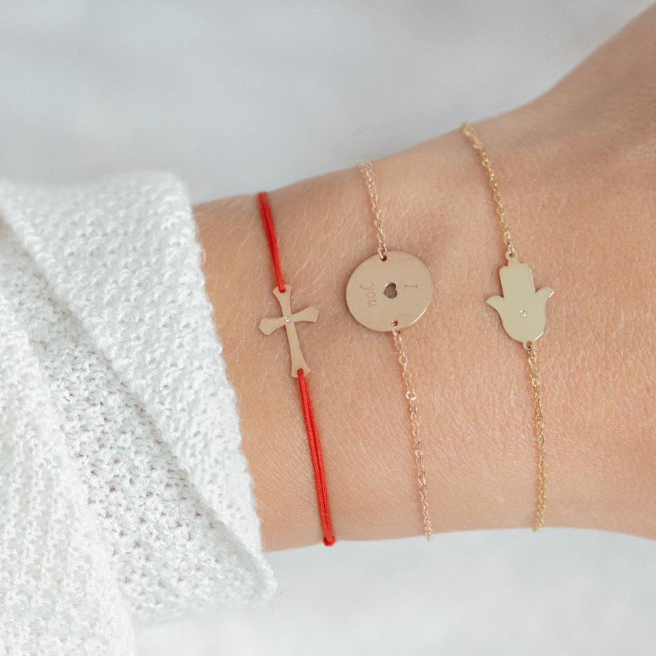 Diamantový náramok so šnúrkou Faith