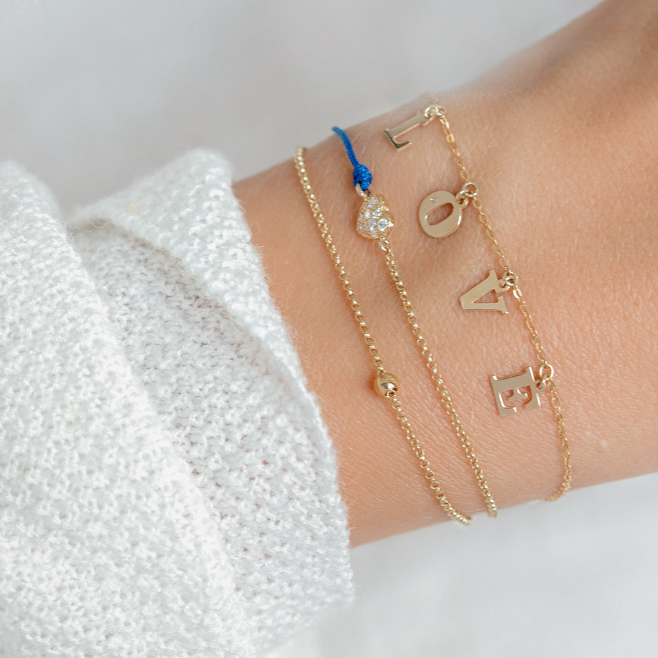 Náramok s diamantom Love