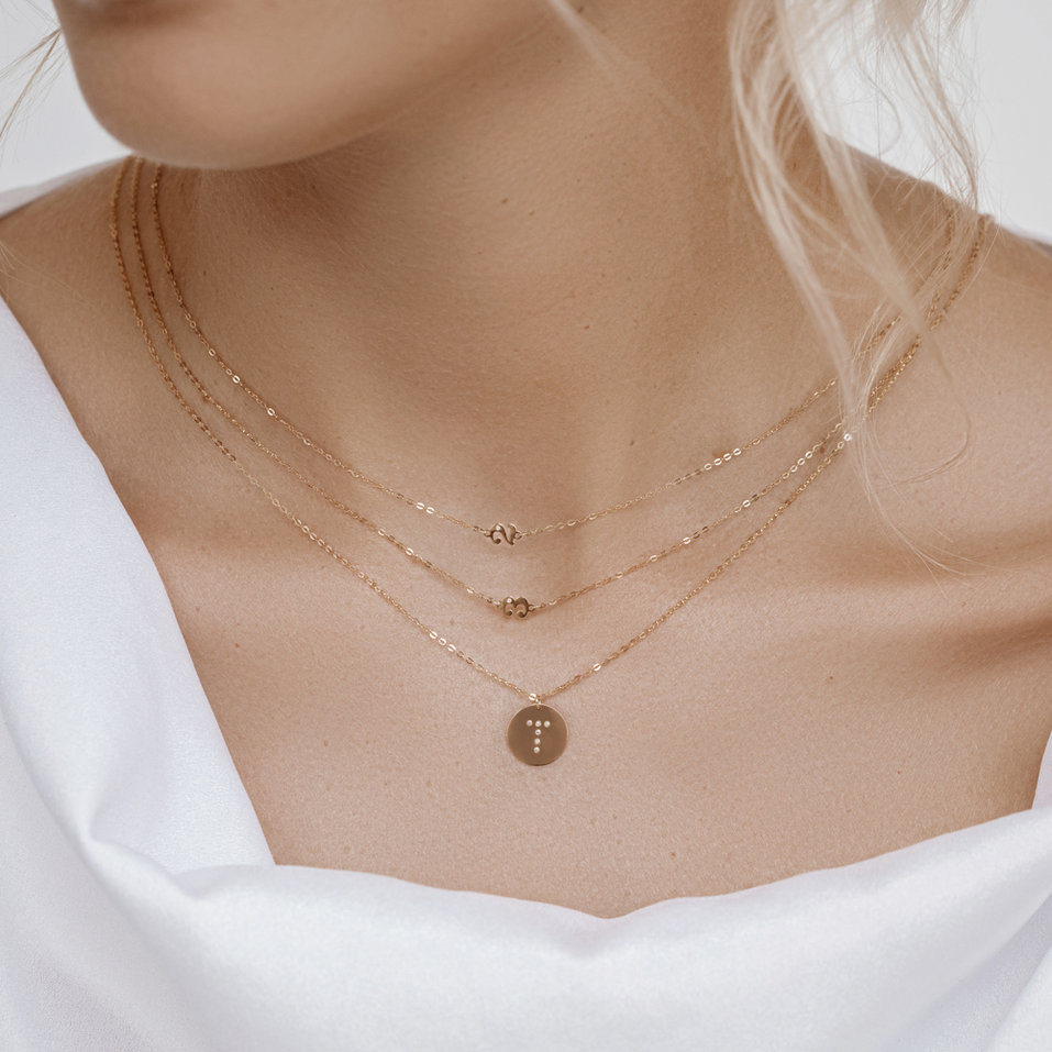 Náhrdelník s diamantom Lucky Four