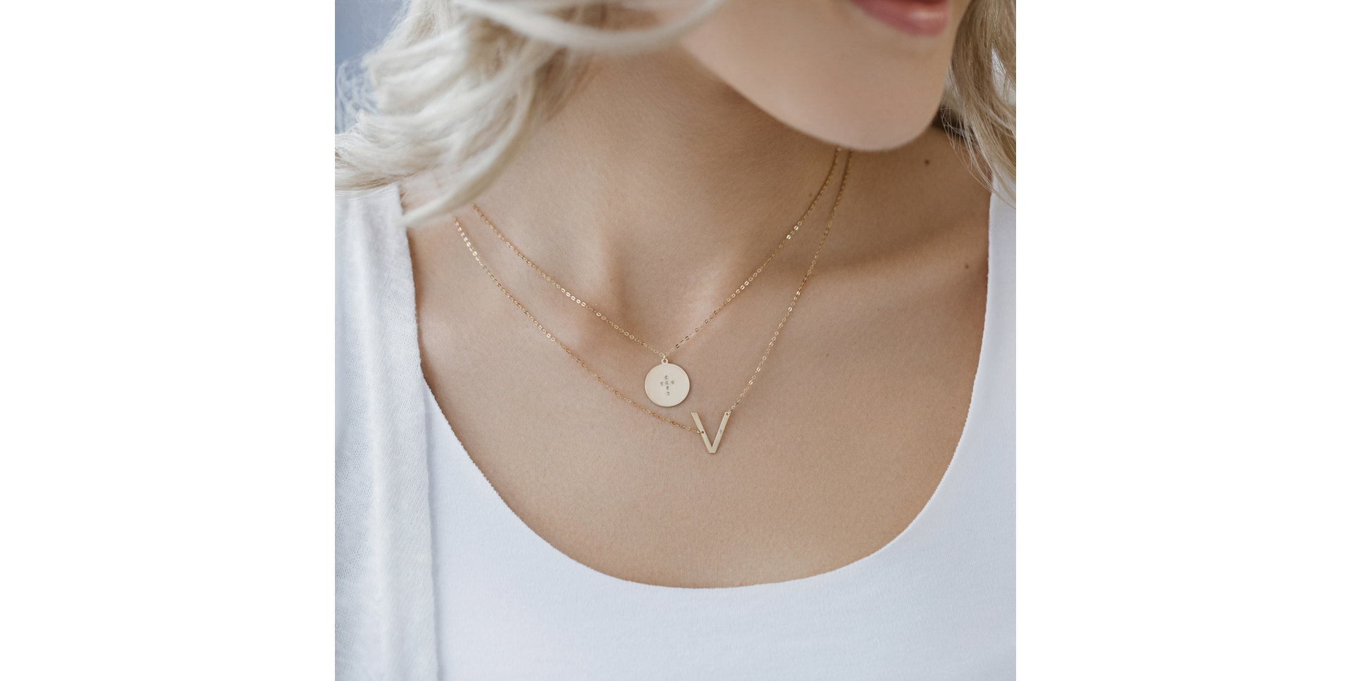 Náhrdelník s diamantom Big Line V