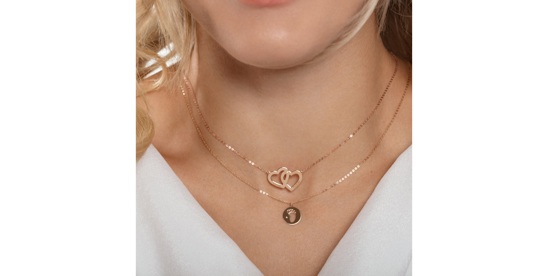 Náhrdelník s diamantom Happy Foot