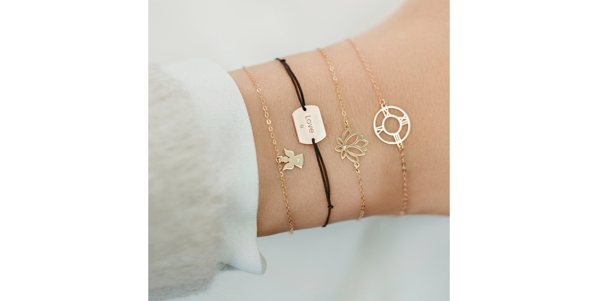 Náramok s diamantom Lotus