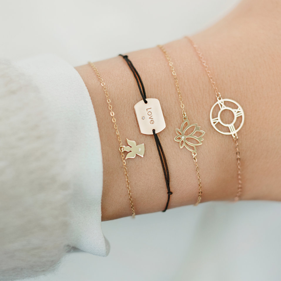 Náramok s diamantom Lotus