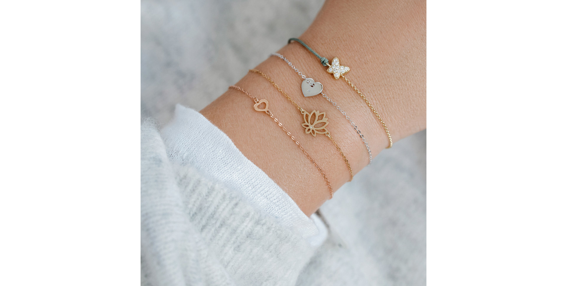 Náramok s diamantom Lotus