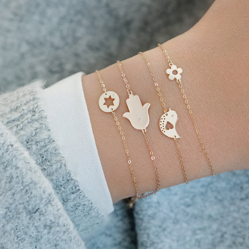 Náramok s diamantom Diamond Flower