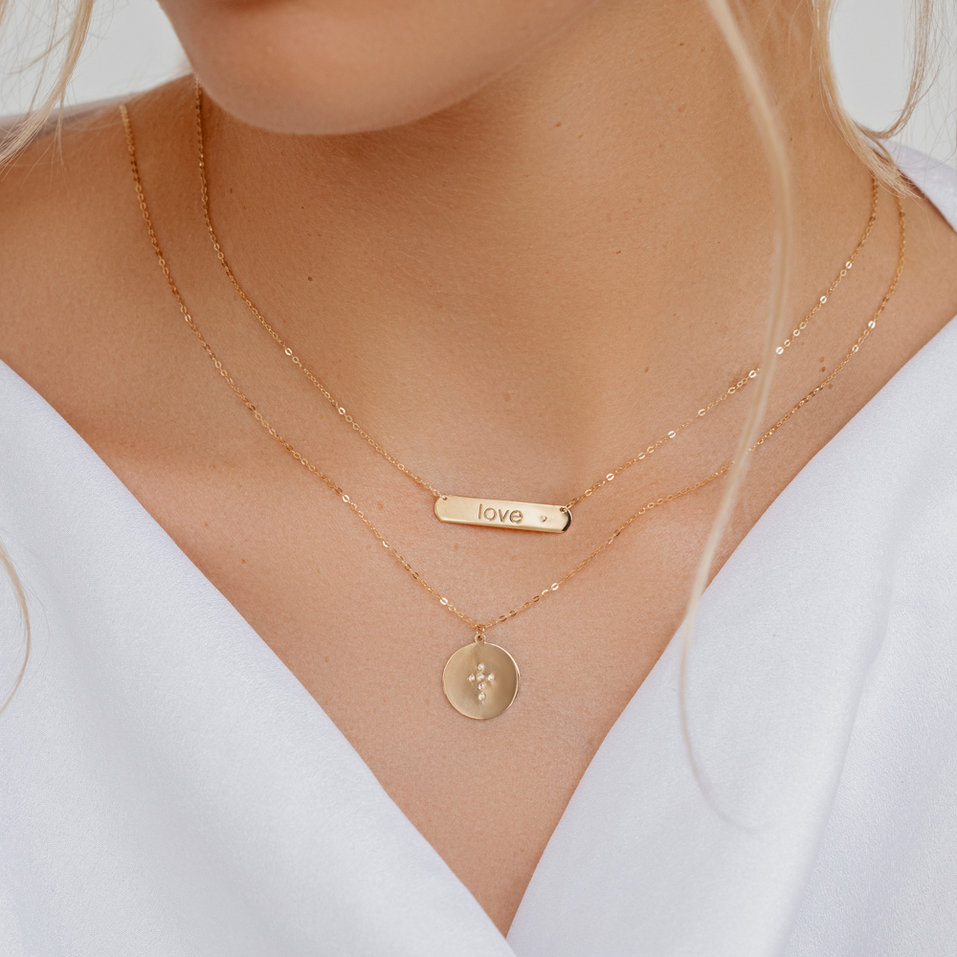 Náhrdelník s diamantmi Diamond Cross