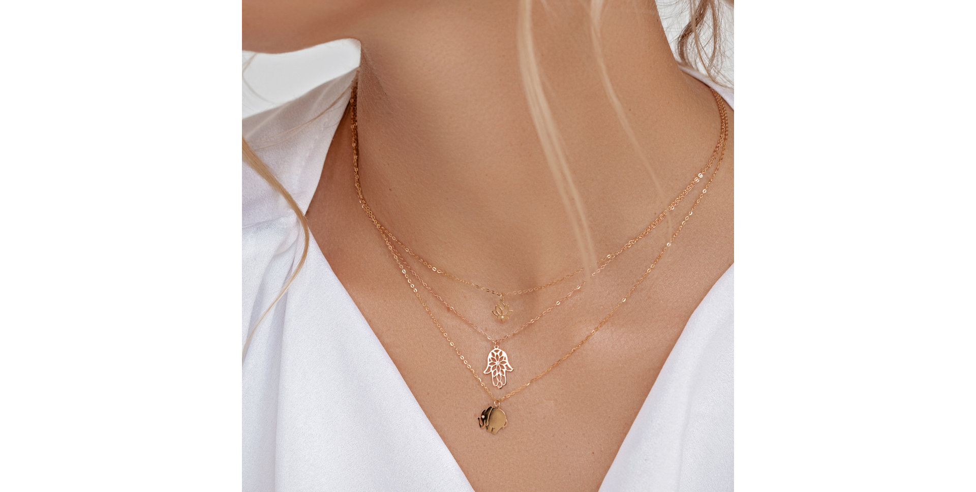 Náhrdelník s diamantom Elephant