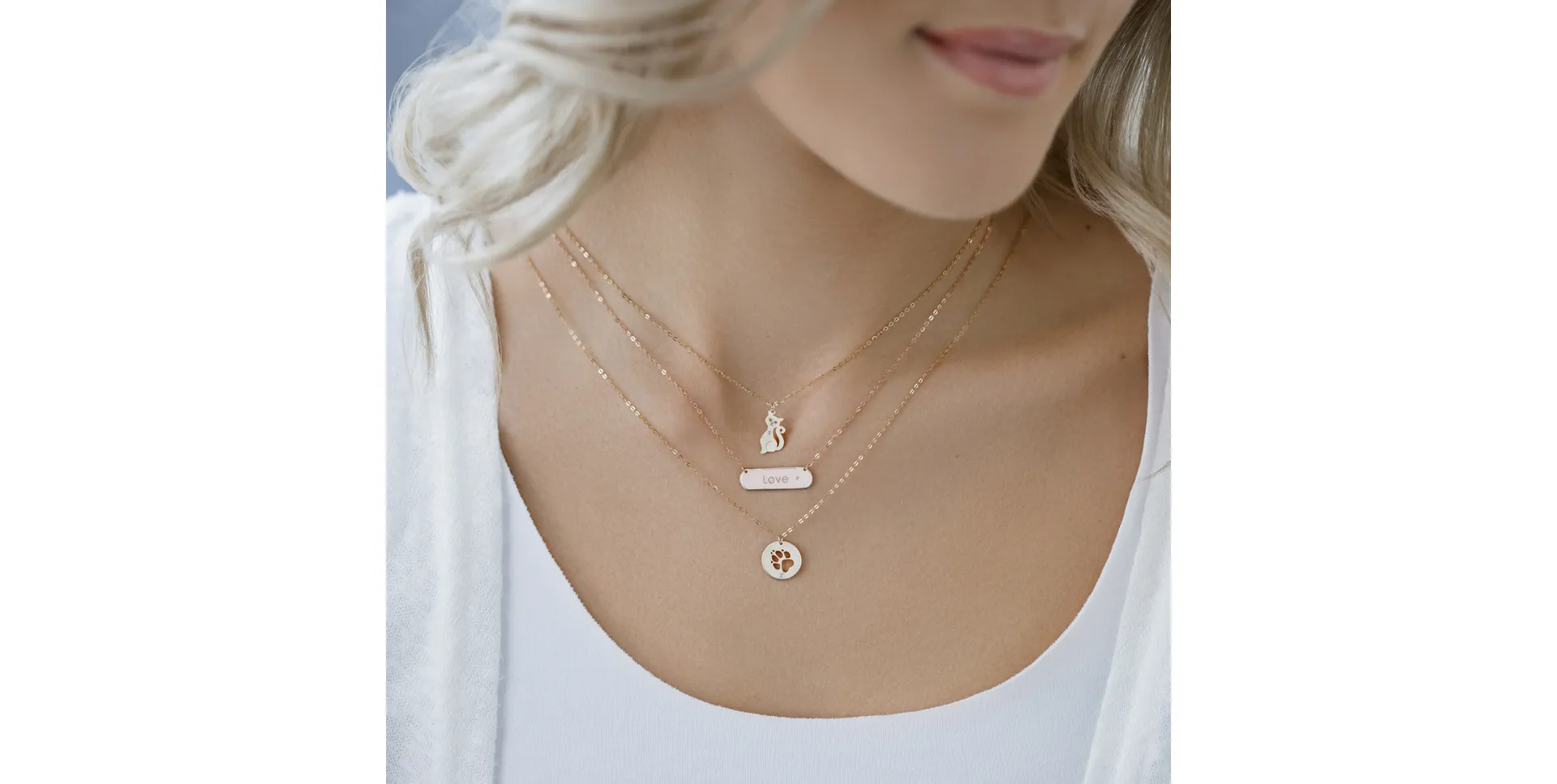 Náhrdelník s diamantom Dog Paw