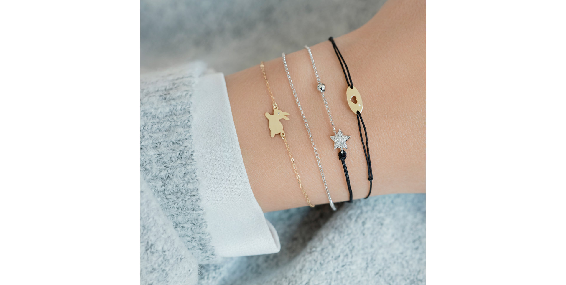 Náramok s diamantom Bunny