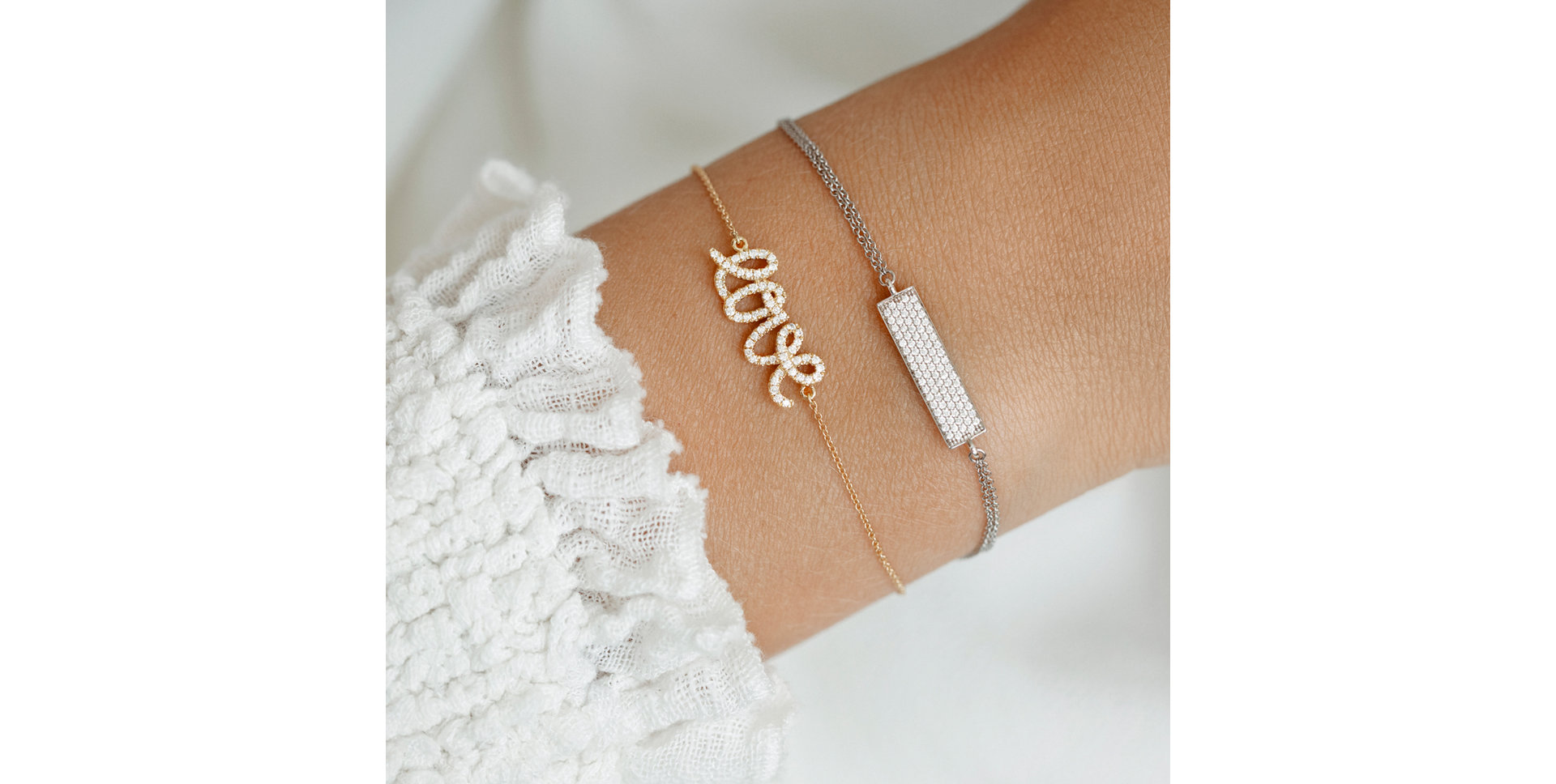 Náramok s diamantmi Glittering Love