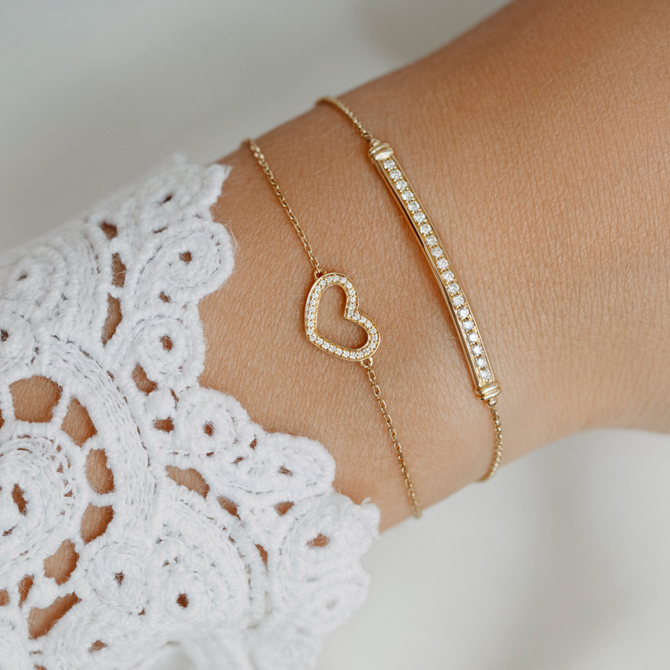 Náramok s diamantmi Heart