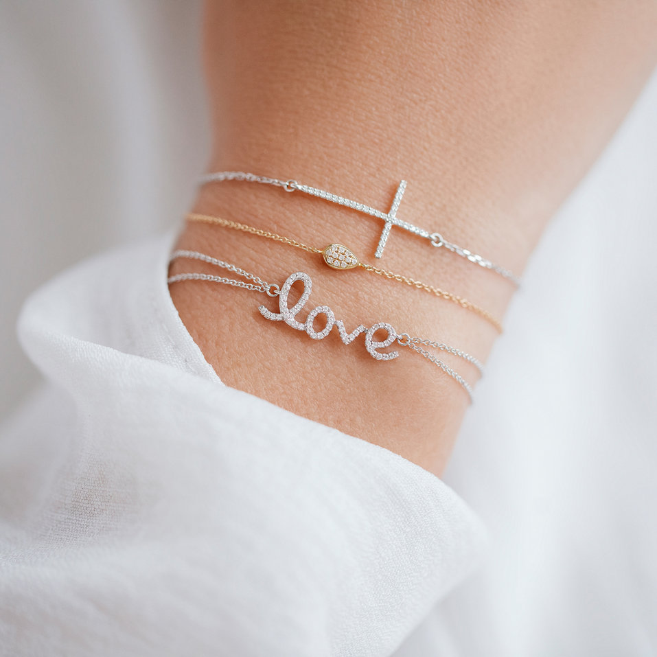 Náramok s diamantmi Shiny Drop