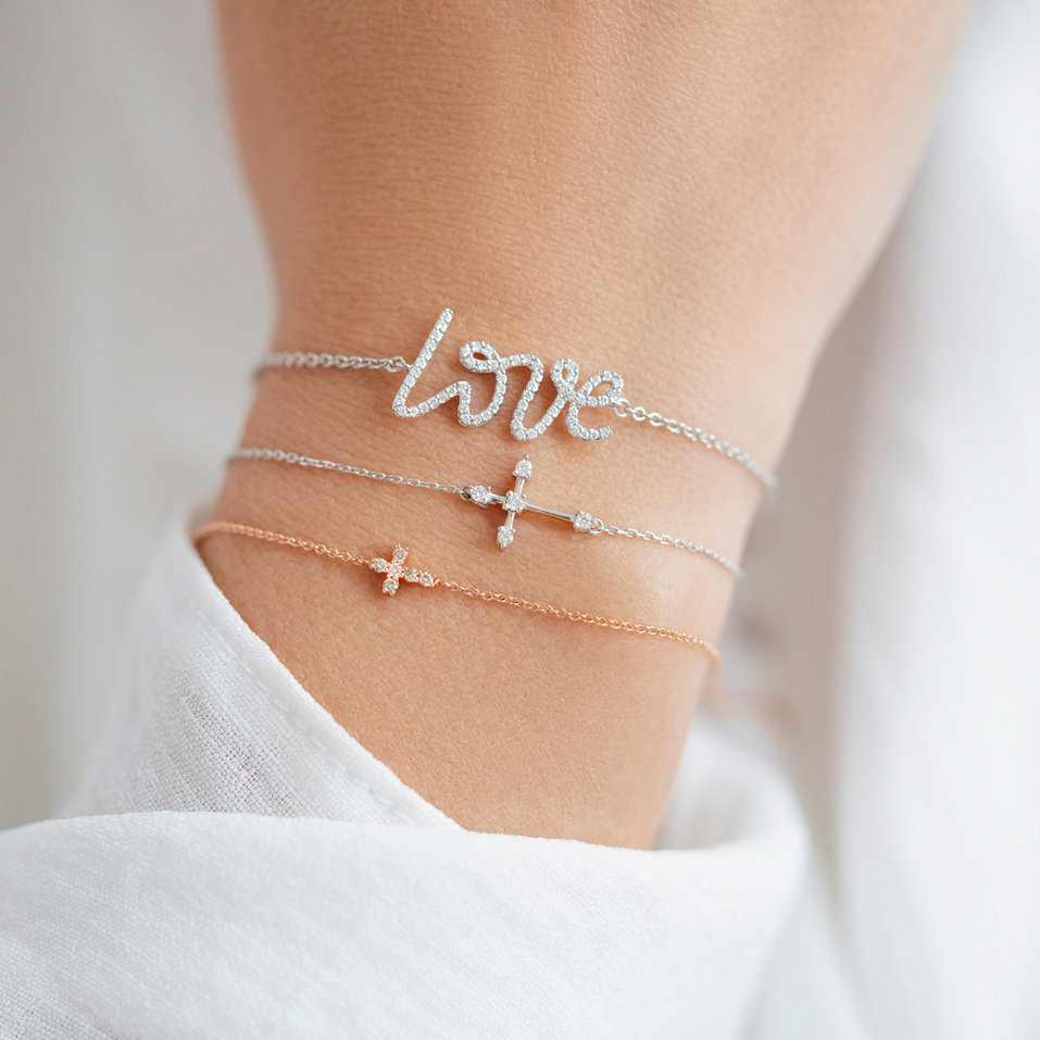 Náramok s diamantmi Shiny Cross