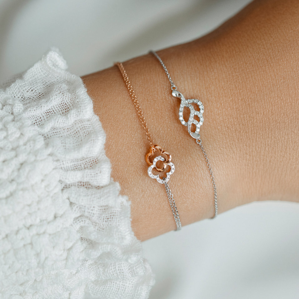 Náramok s diamantmi Glamour Flowers