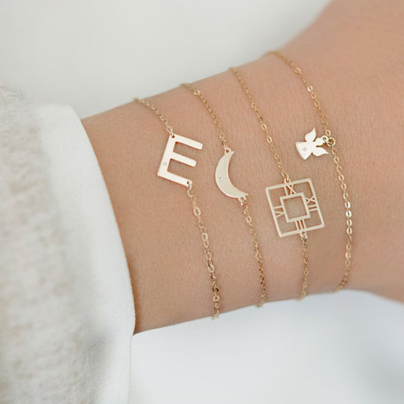 Náramok s diamantom Letter L