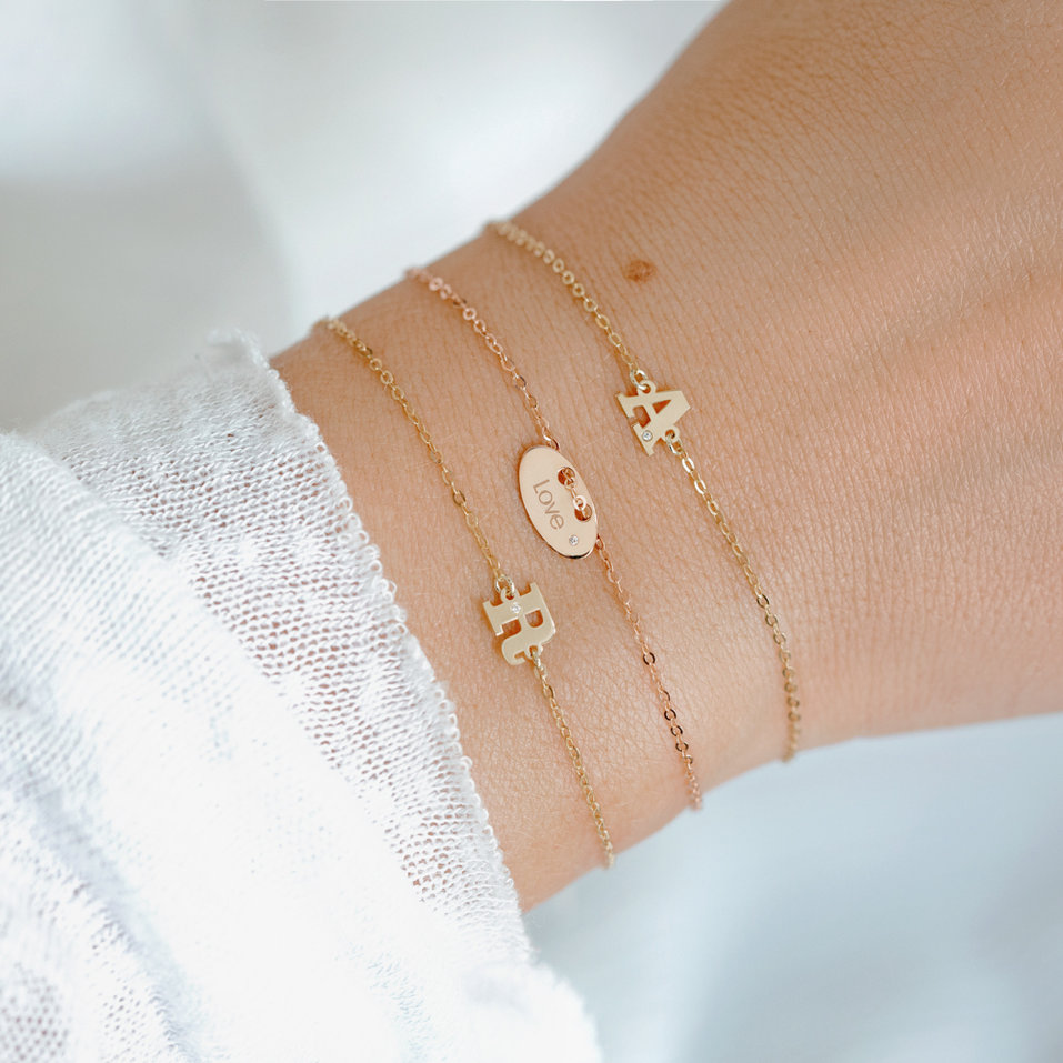 Náramok s diamantom Classic Big A