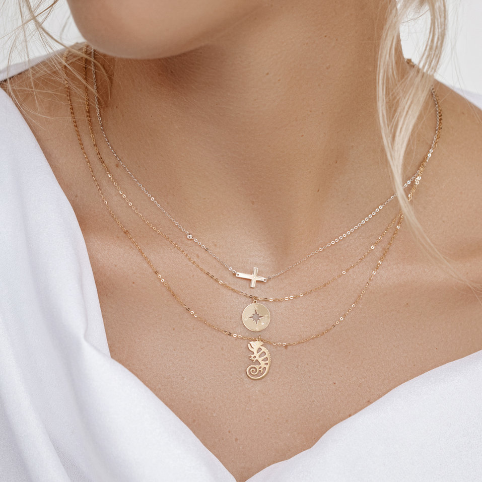 Náhrdelník s diamantom Chameleon