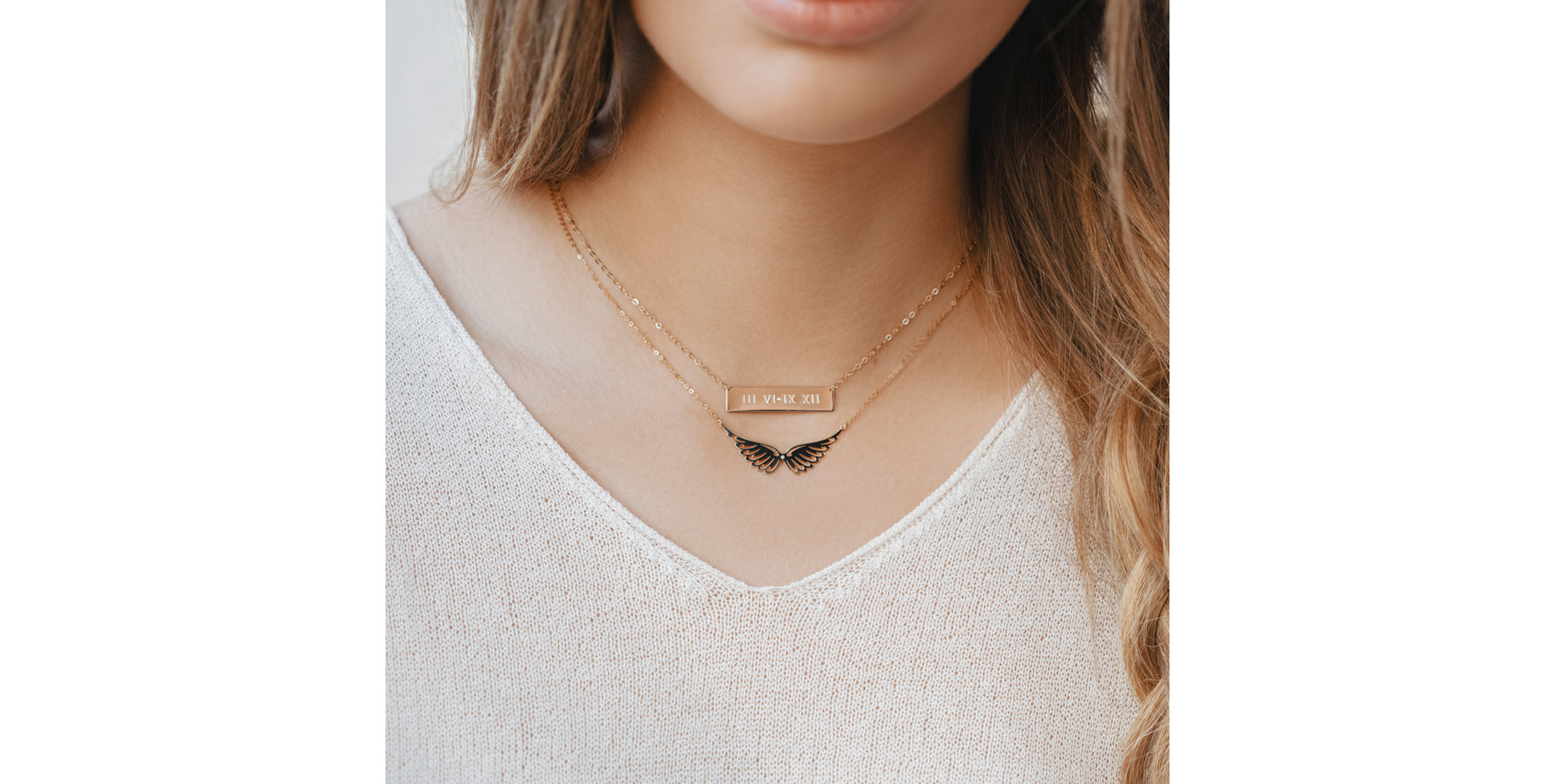 Náhrdelník s diamantom Wings