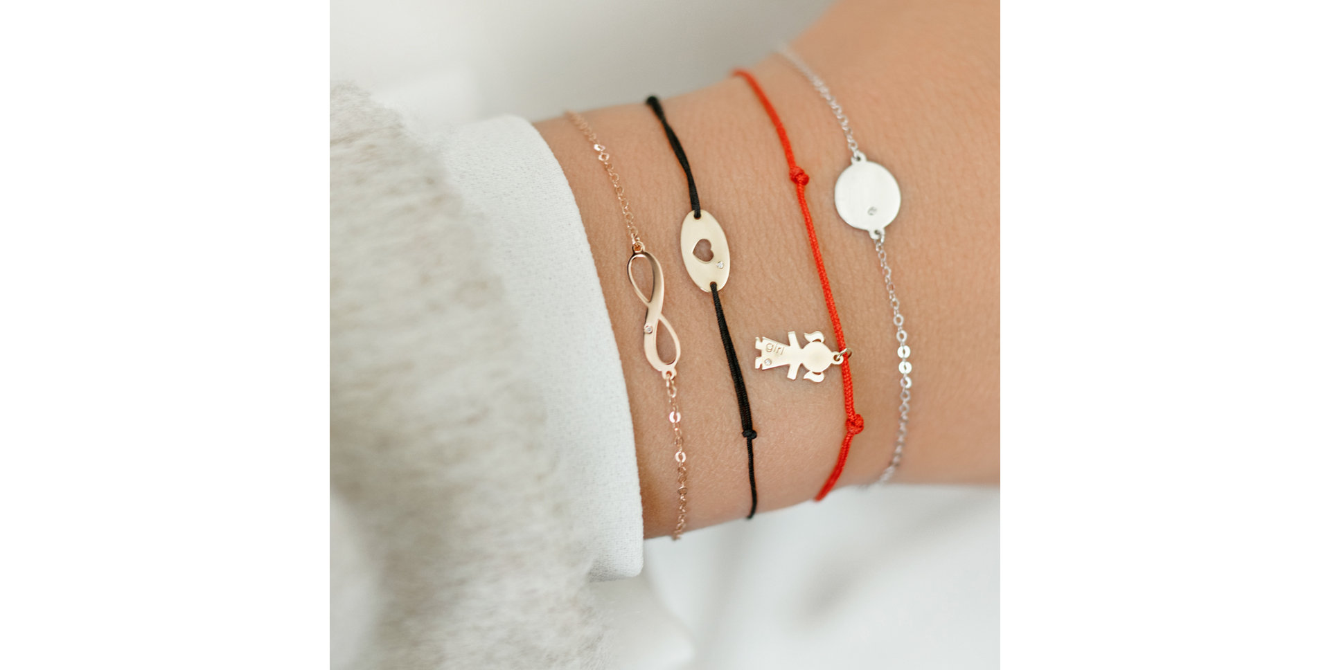 Diamantový náramok so šnúrkou Girl