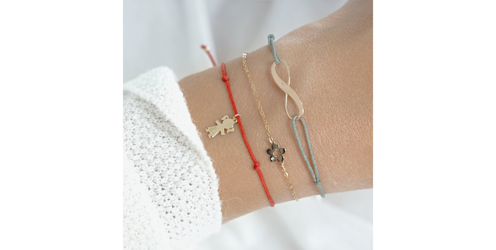 Diamantový náramok so šnúrkou Girl