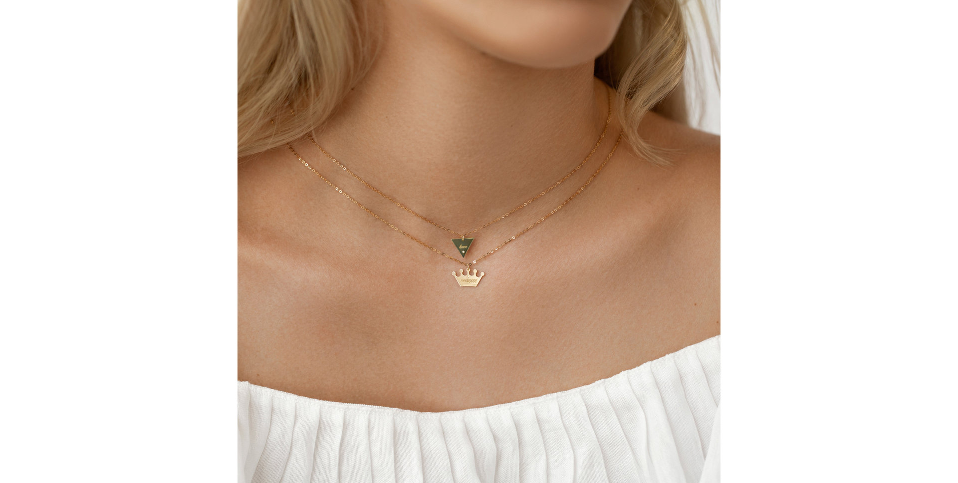 Náhrdelník s diamantom Princess