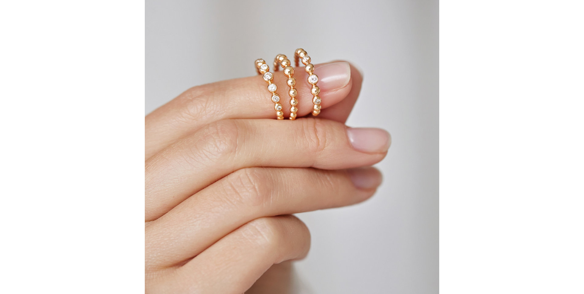 Prsteň s diamantmi Shiny Dots