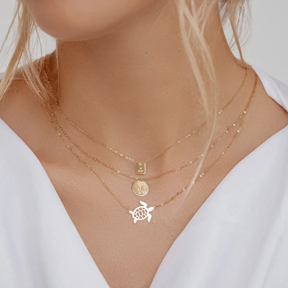 Náhrdelník s diamantom Turtle