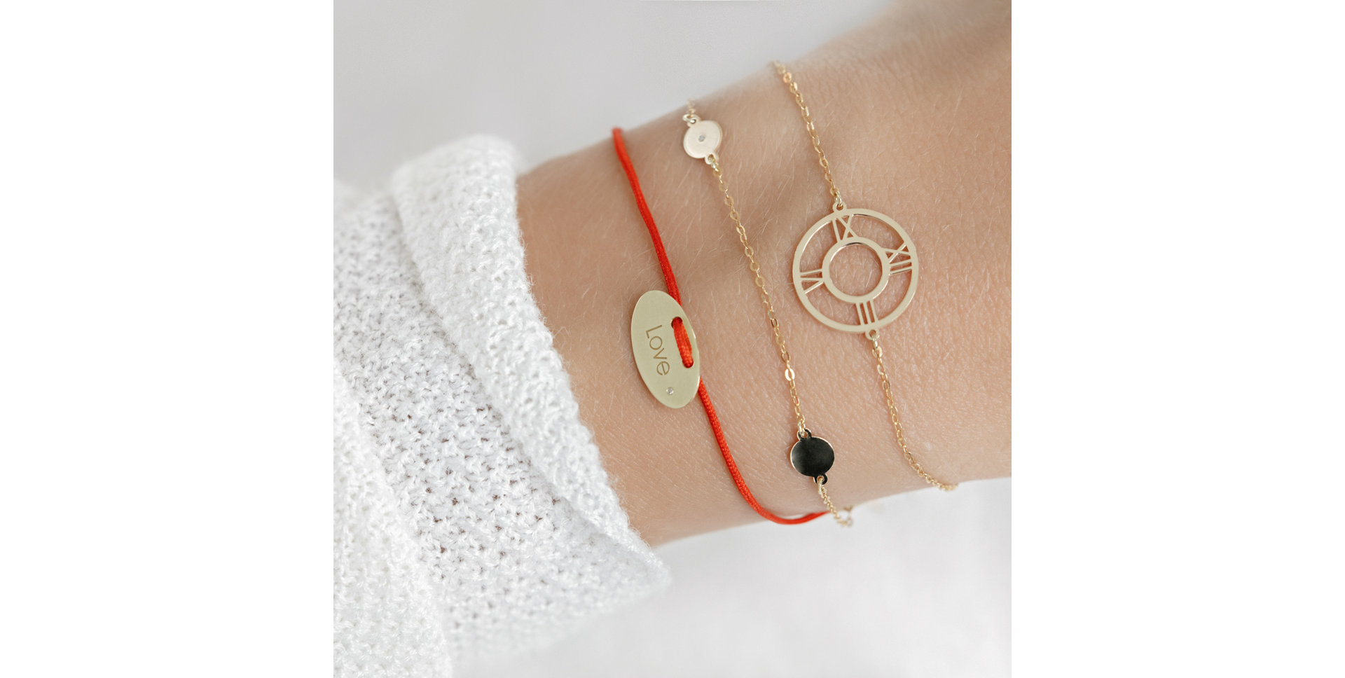 Diamantový náramok so šnúrkou Stamp