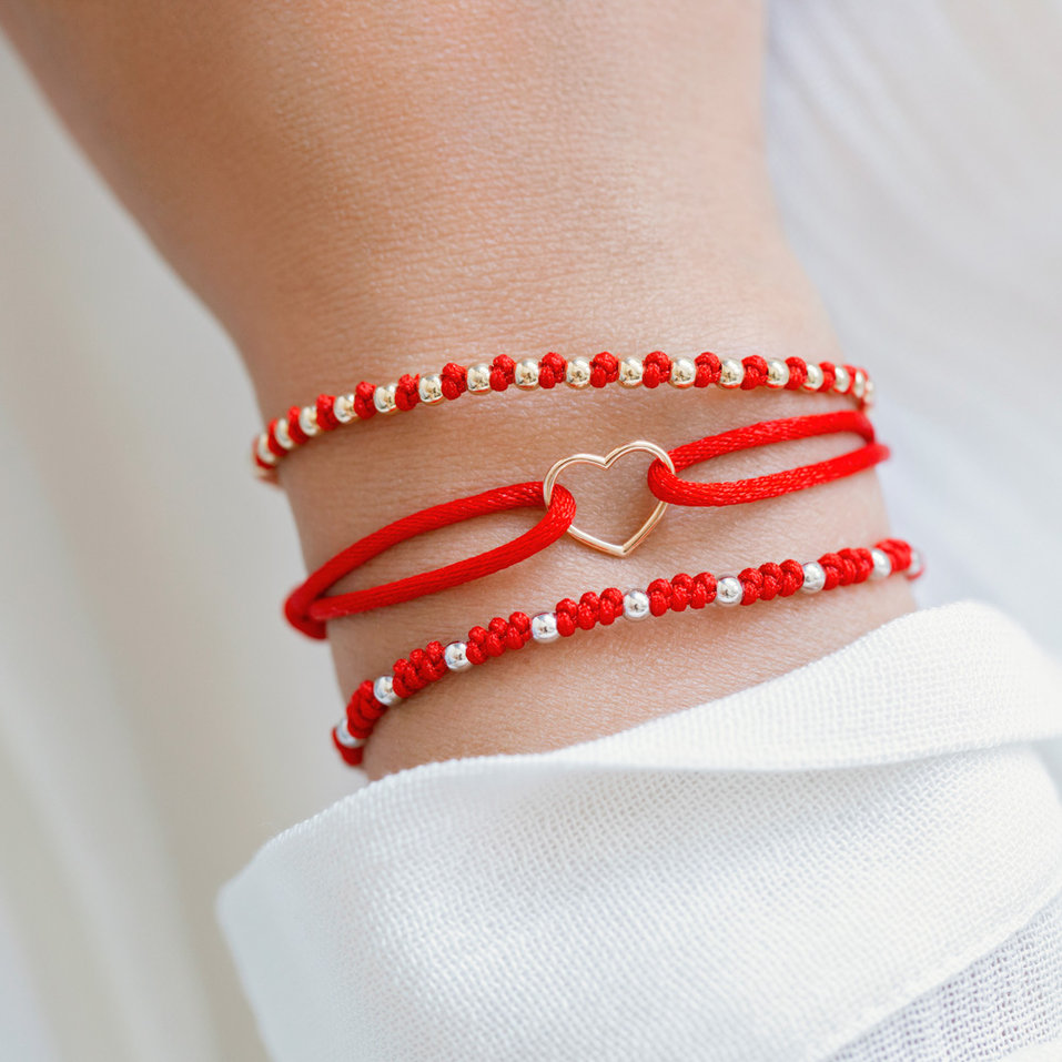 Diamantový náramok so šnúrkou Heart