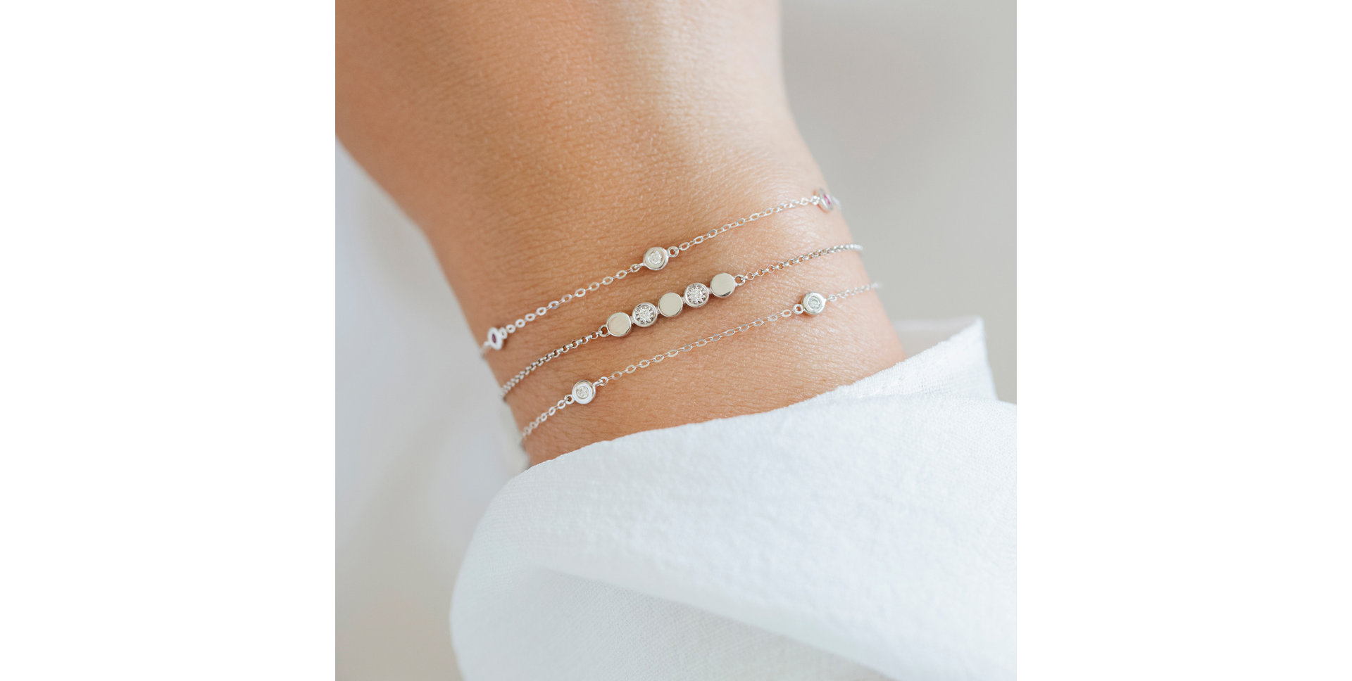 Náramok s diamantmi Sparkling Circles