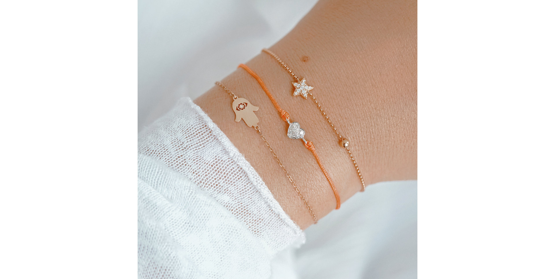 Náramok s hnedými diamantmi Heaven Message