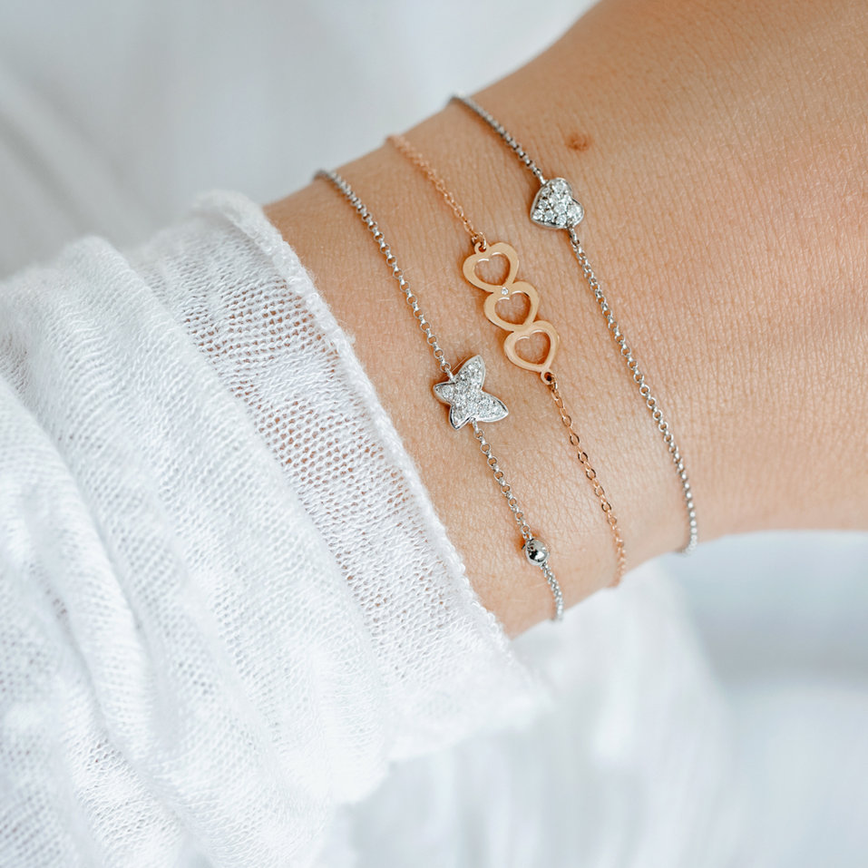 Náramok s hnedými diamantmi Poetic Message