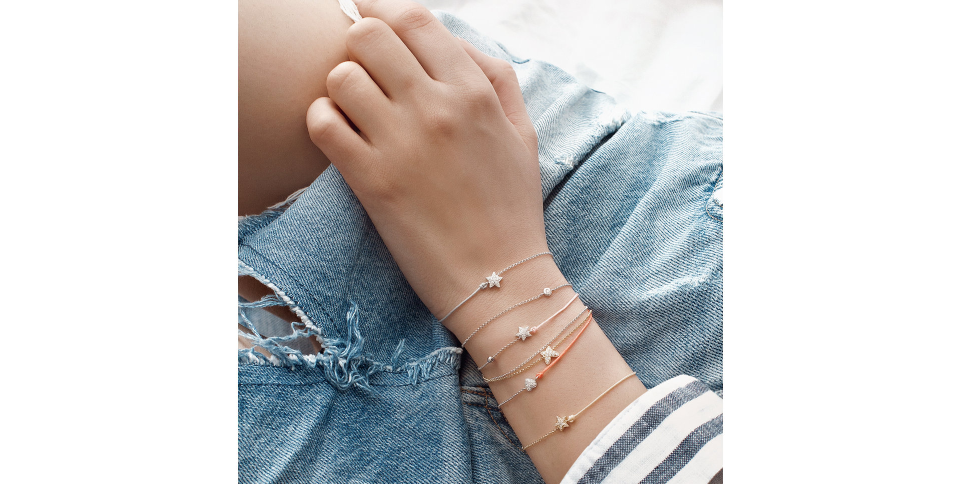 Diamantový náramok so šnúrkou Be a Star