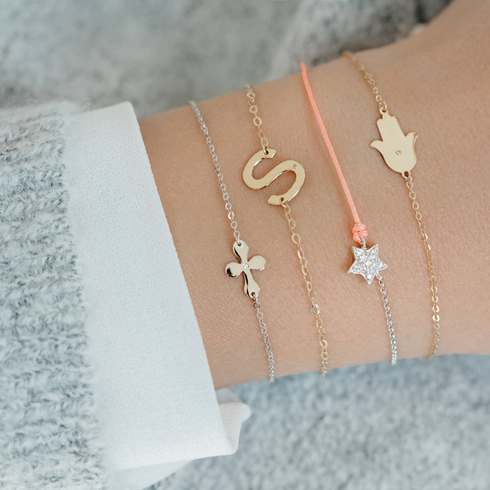 Diamantový náramok so šnúrkou Be a Star