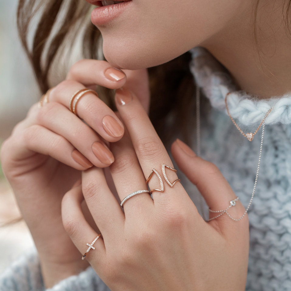 Prsteň s diamantmi Double Beauty