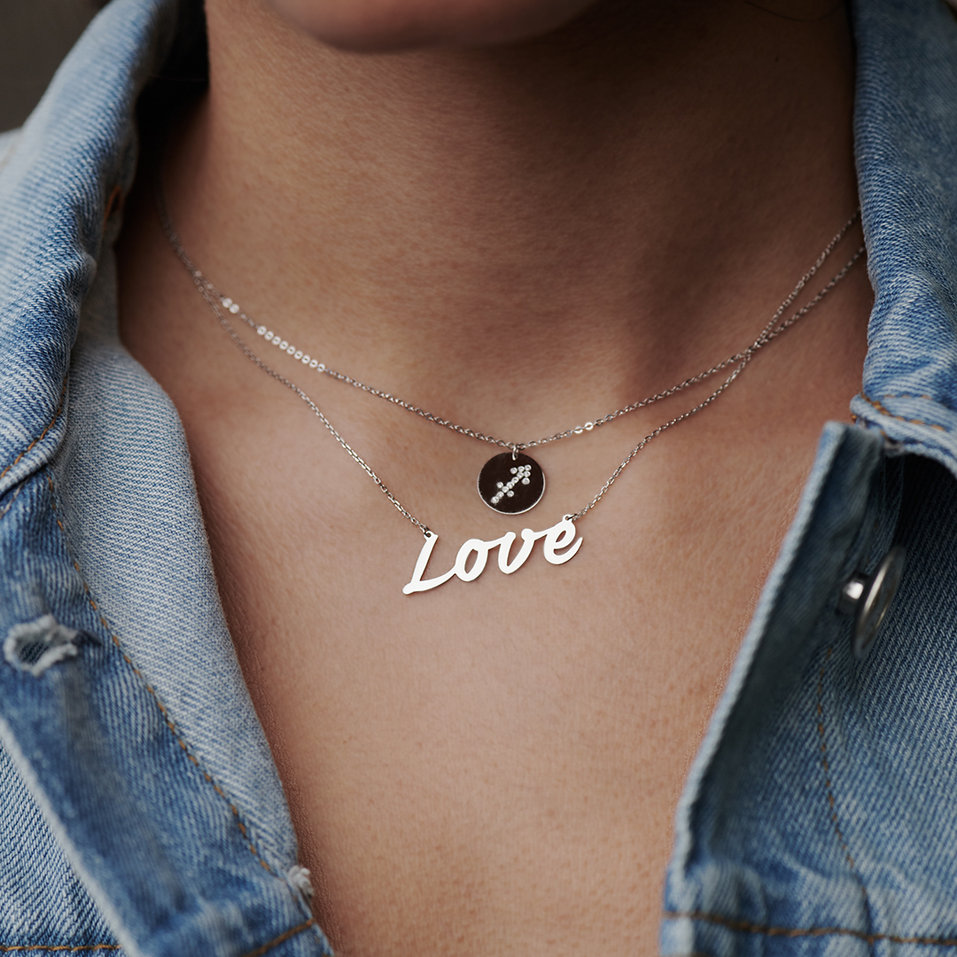 Náhrdelník s diamantom Love Treasure