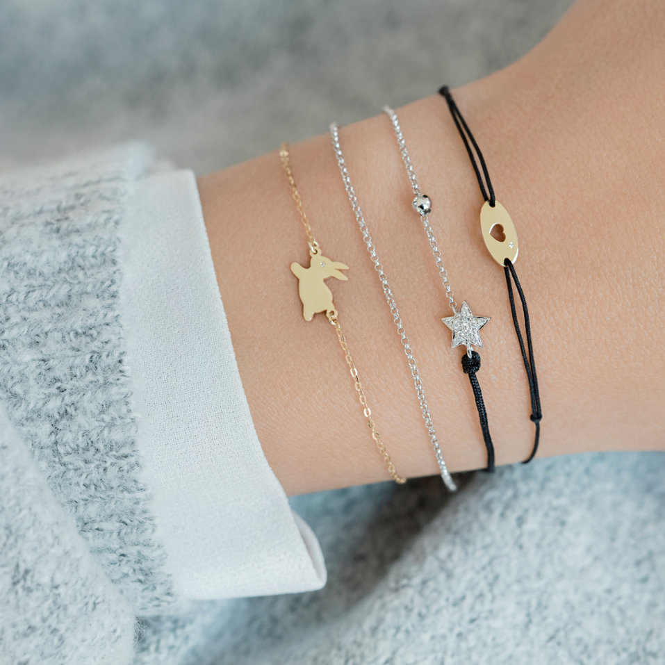 Diamantový náramok so šnúrkou Dream Message